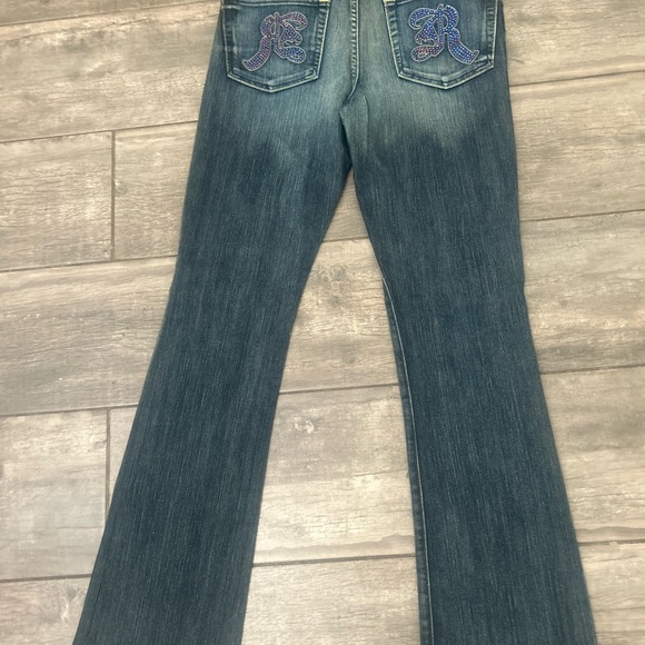 Y2K Bling Bundle: R&R Rhinestone Flare Jeans + NWT Hollister Blouse - Picture 9 of 9